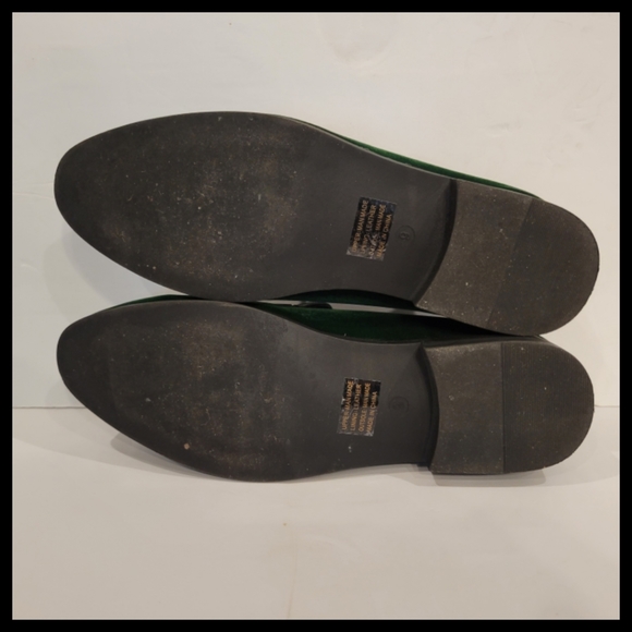 ROMA RIO green velvet bow front oxfords 9 - Picture 5 of 9